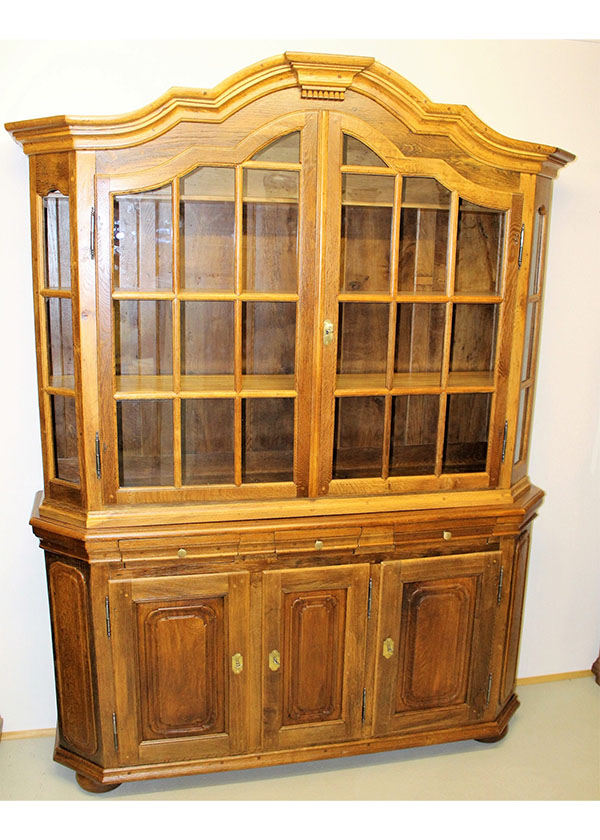 Bergische Aufsatz Vitrine Eiche massiv