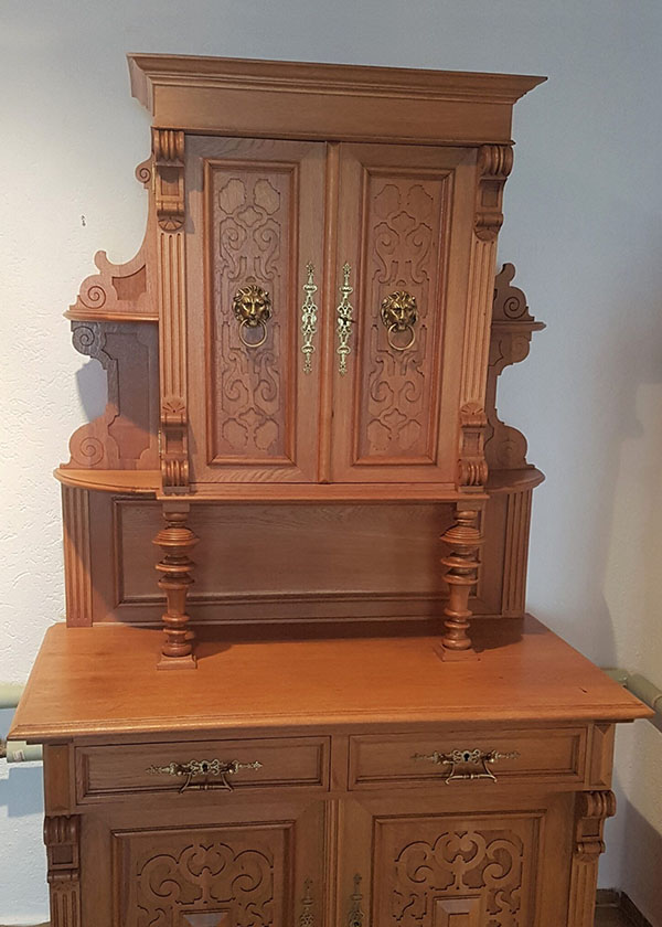 Eiche Gründerzeit Säulen Buffet