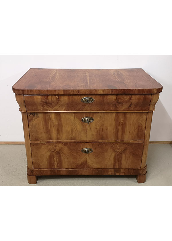 Biedermeier Kirschbaum Kommode abgerundet um 1840
