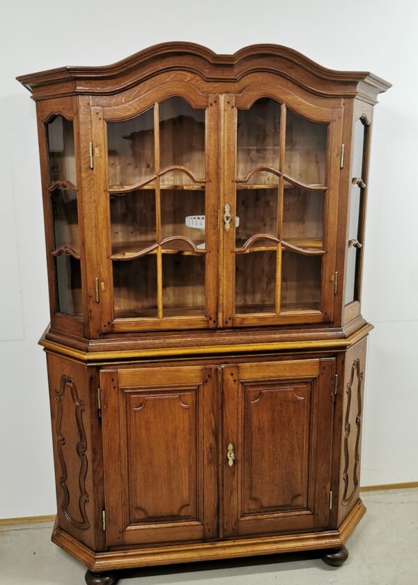 Barock Bergische Aufsatz Vitrine Eiche um 1750