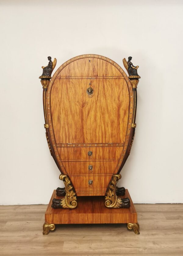 Lyra Sekretär / Schreibschrank Rosenholz mit Palisander