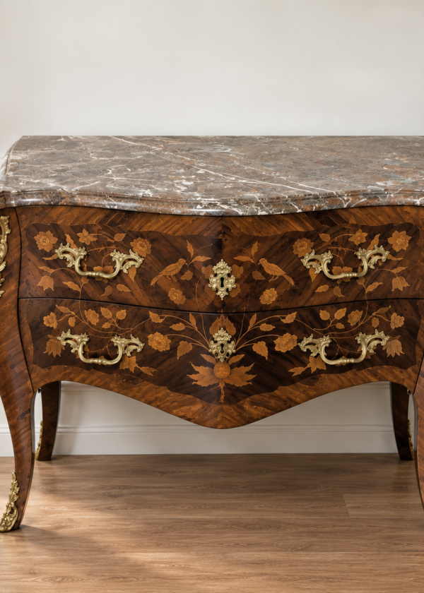 Palisander Kommode mit Intarsien / Frankreich um 1850