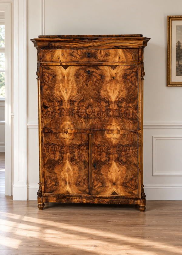 Biedermeier Nussbaum Sekretär