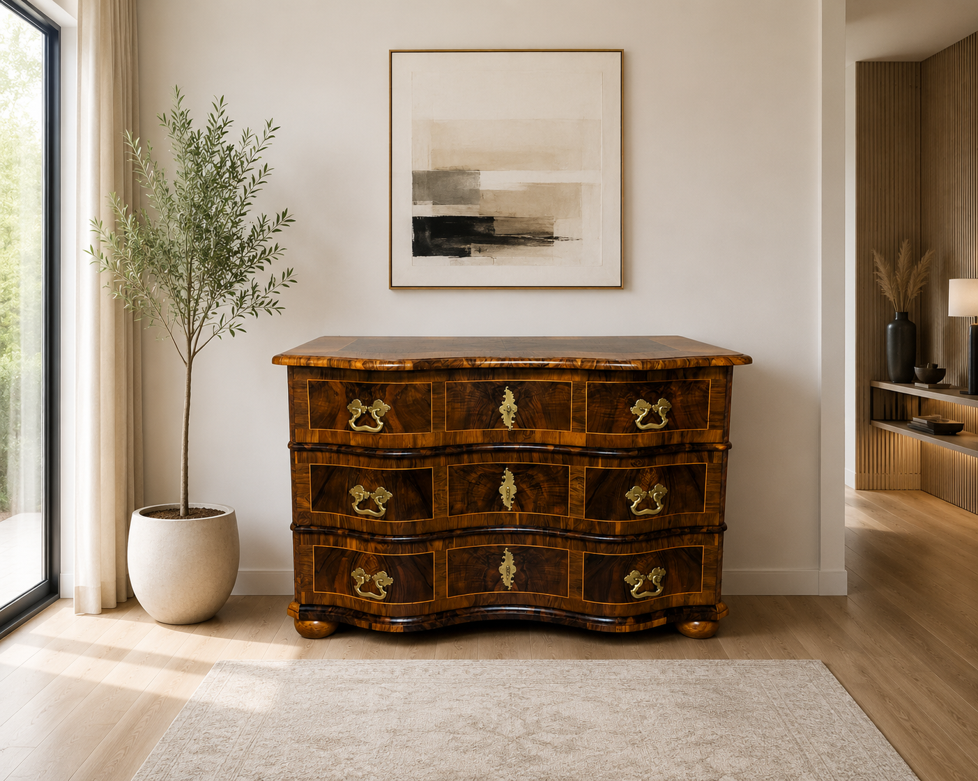 Barock Kommode Nussbaum Süddeutschland