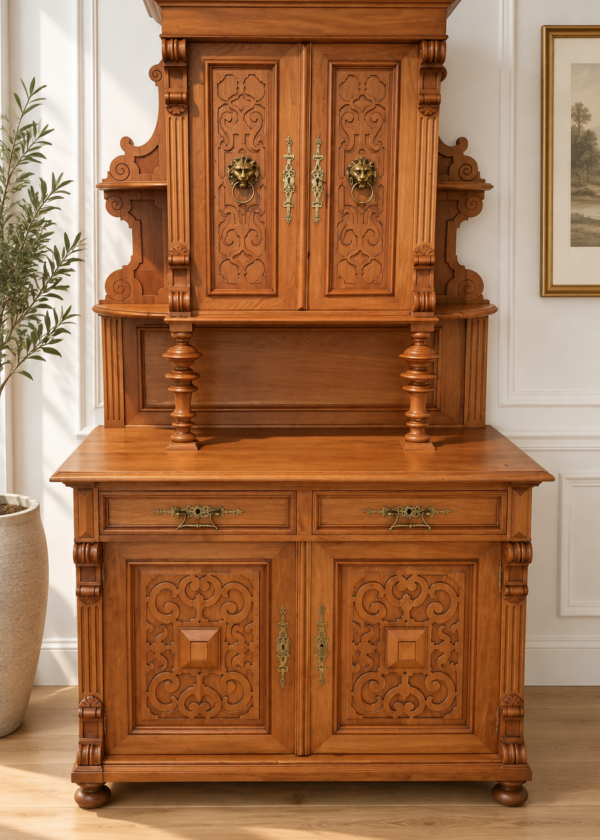Eiche Gründerzeit Säulen Buffet
