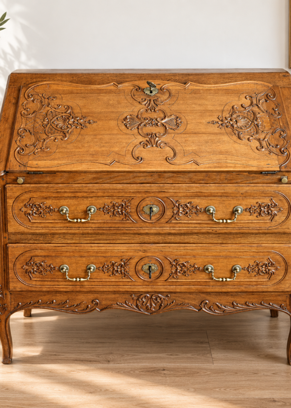 Rokoko Sekretär Eiche Aachen - Lüttich um 1750