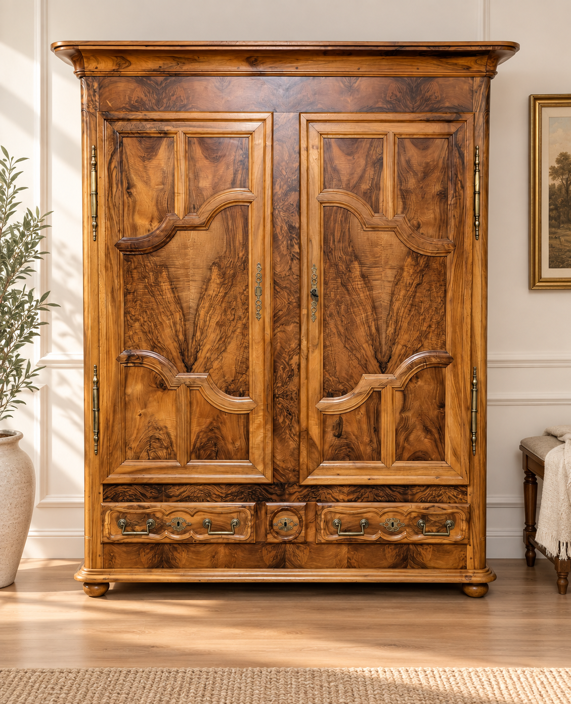 Lothringer Schrank Nussbaum um 1800