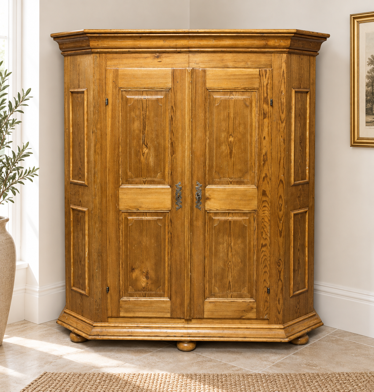 Fichte Barock Schrank um 1750
