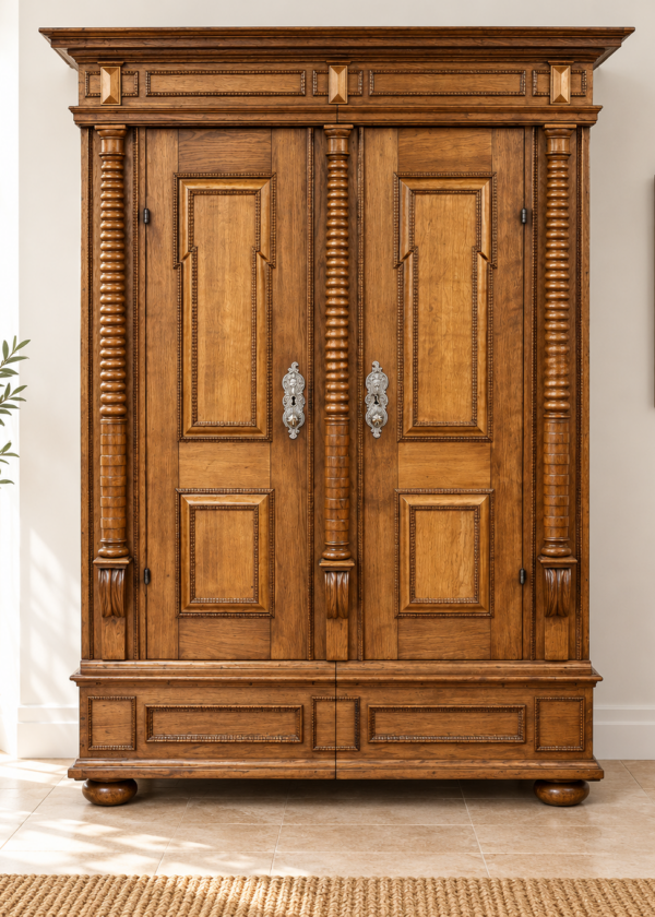 Eiche Renaissance Schrank zwei geteilt