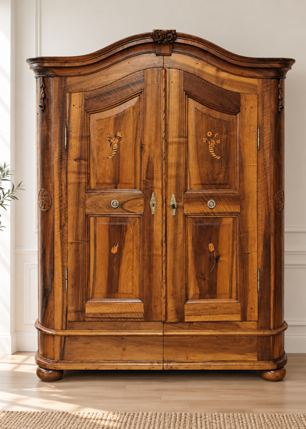 Barock Schrank Nussbaum Pfalz mit Intarsien um 1760
