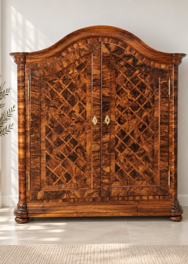 Barock Bogenschrank Nussbaum Mainz um 1730