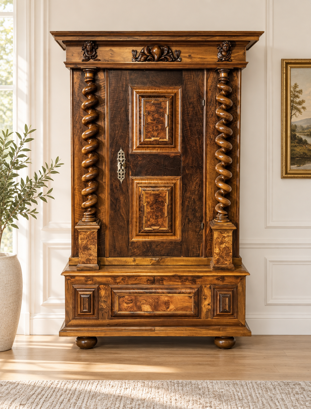 Renaissance Schrank eintürig Nussbaum