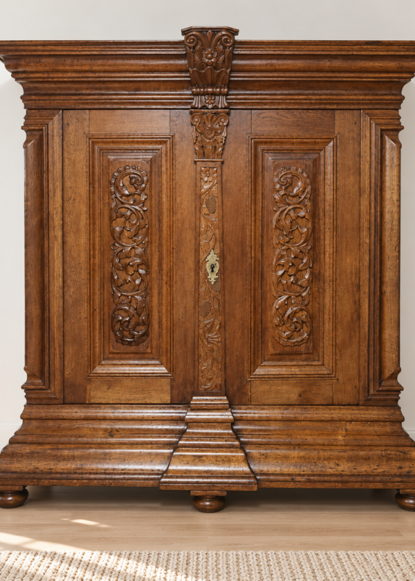 Barock Schrank / Marburger Nasenschrank Eiche um 1740