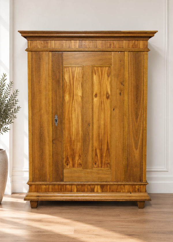 Biedermeier Schrank eintürig Eiche / Kirsch