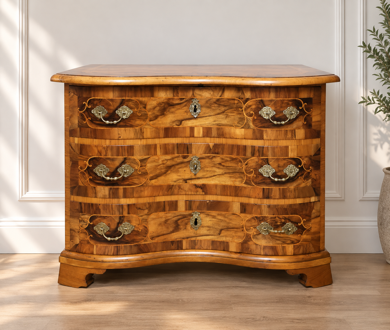 Barock Kommode Nussbaum / Braunschweig um 1750