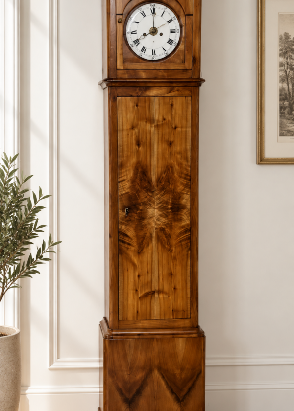 Biedermeier Standuhr Kirschbaum
