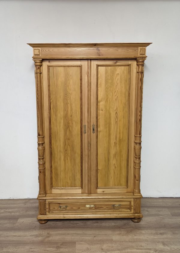 Gründerzeit Schrank Fichte / Säulenschrank