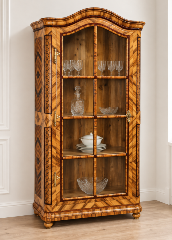 Barock Vitrine Nussbaum 18 Jahrhundert