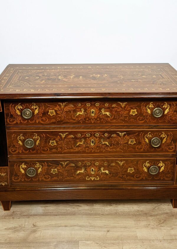 Palisander Intarsien Kommode Italien um 1880
