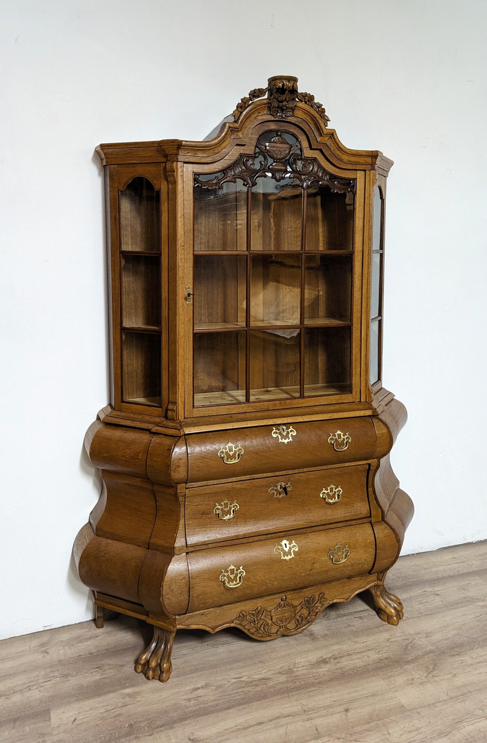 Barock Vitrine in Eiche 18 Jahrhundert Holland