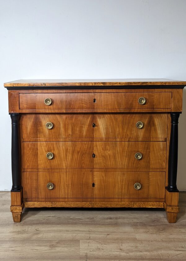 Biedermeier Säulenkommode Kirschbaum