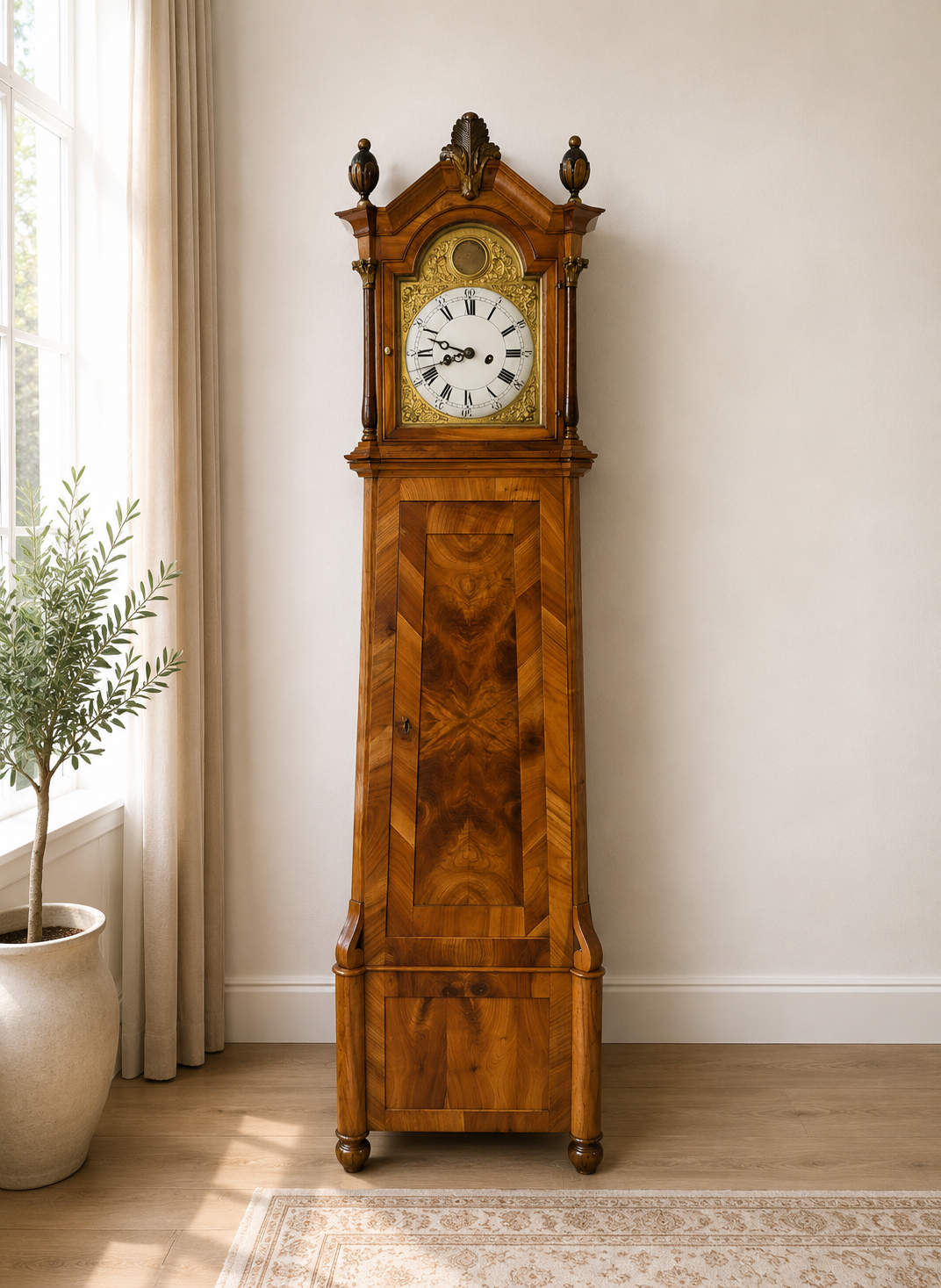 Bergische Standuhr Kirschbaum um 1800