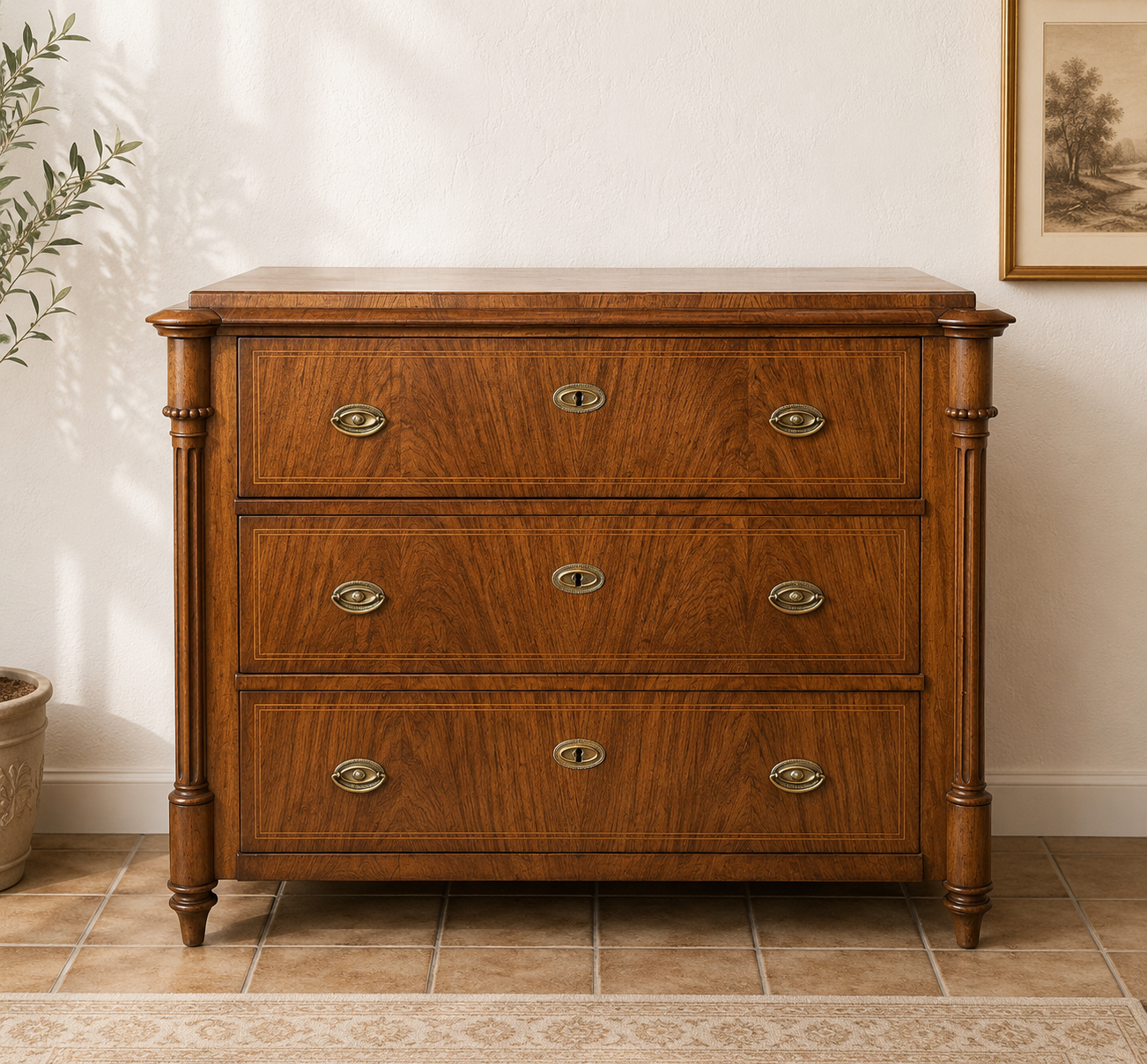 Biedermeier Eiche Kommode