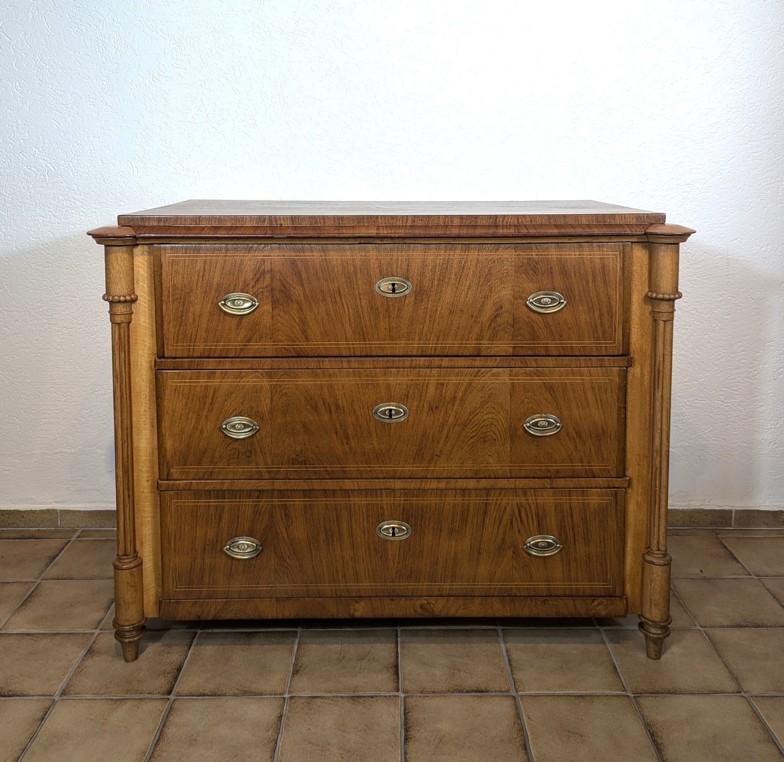 Biedermeier Eiche Kommode
