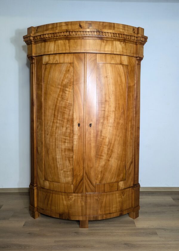 Biedermeier Eckschrank Kirschbaum