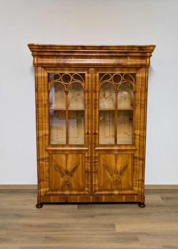 Biedermeier Kirschbaum Vitrine