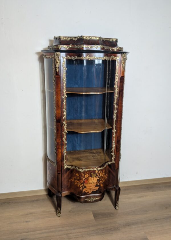 Palisander Vitrine mit Bronzebeschlägen Frankreich