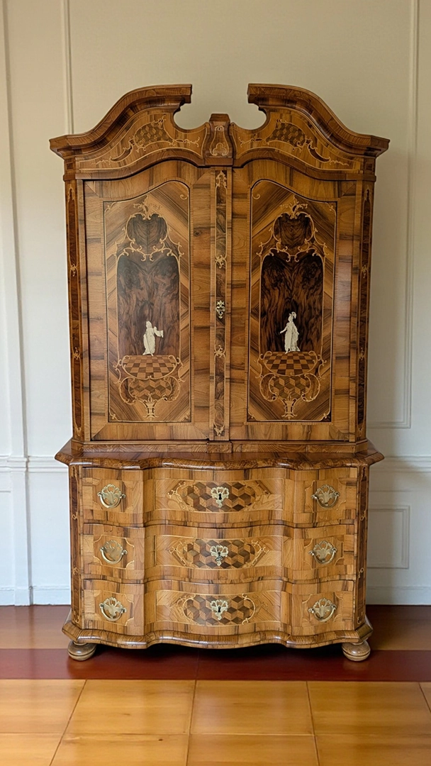 Braunschweiger Kabinettschrank mit tollem Furnierbild