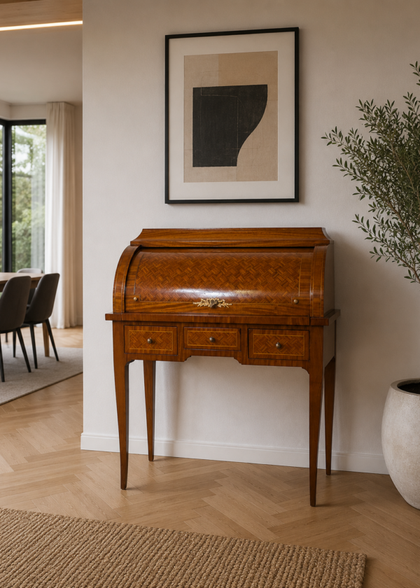 Sekretär / Zylinderbureau Rosenholz