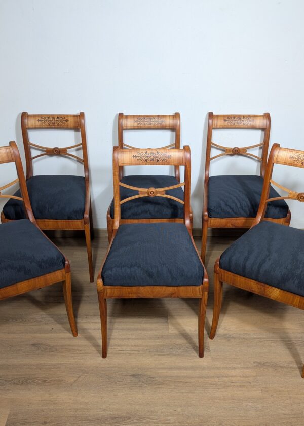 Biedermeier Kirschbaum Stühle 6er Satz