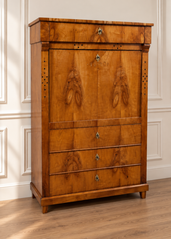 Biedermeier Kirschbaum Sekretär