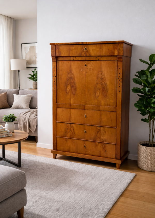 Biedermeier Kirschbaum Sekretär