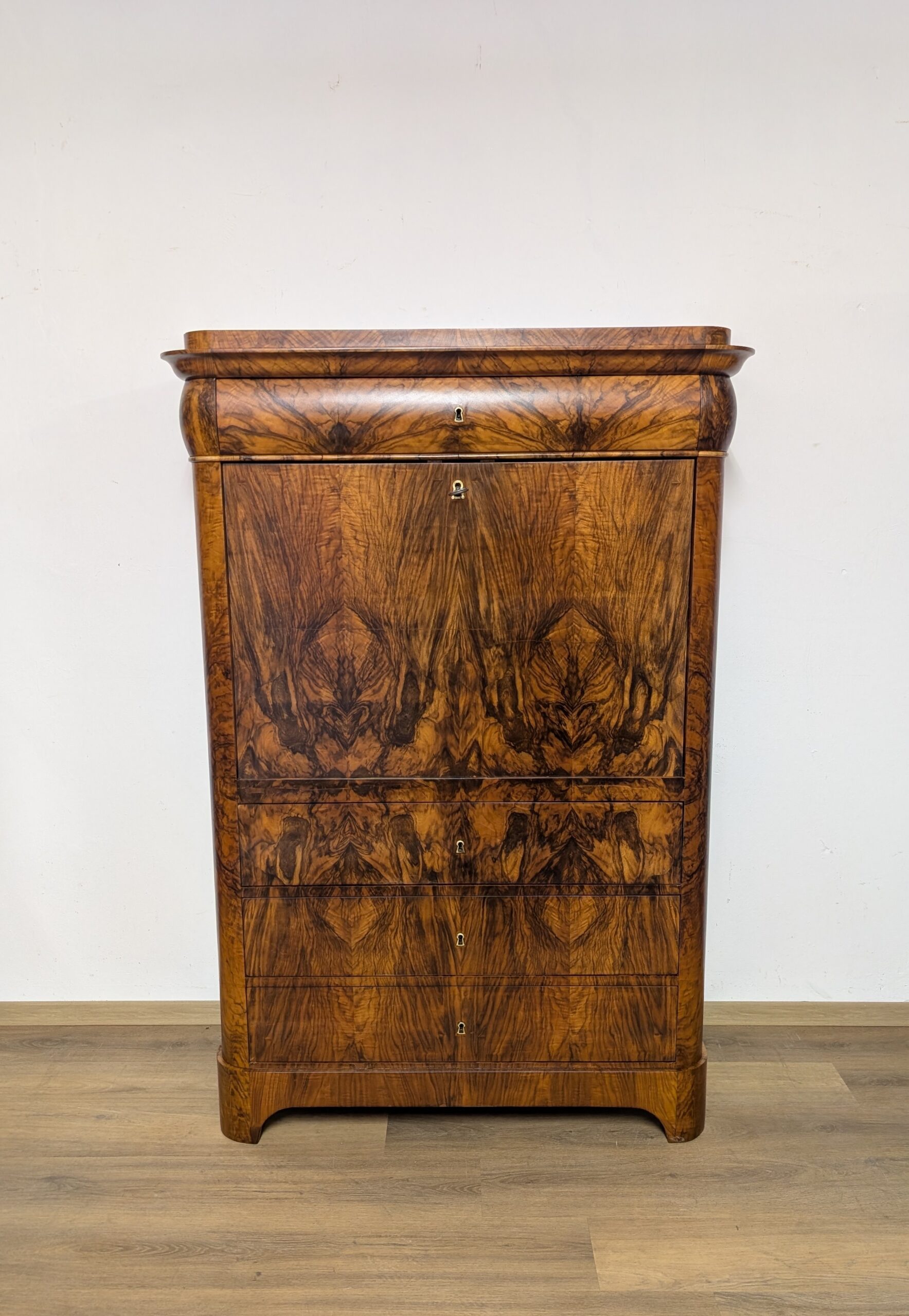 Biedermeier Nussbaum Sekretär – Bild 8