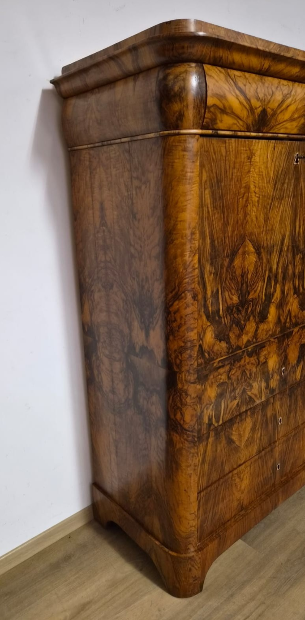 Biedermeier Nussbaum Sekretär – Bild 3